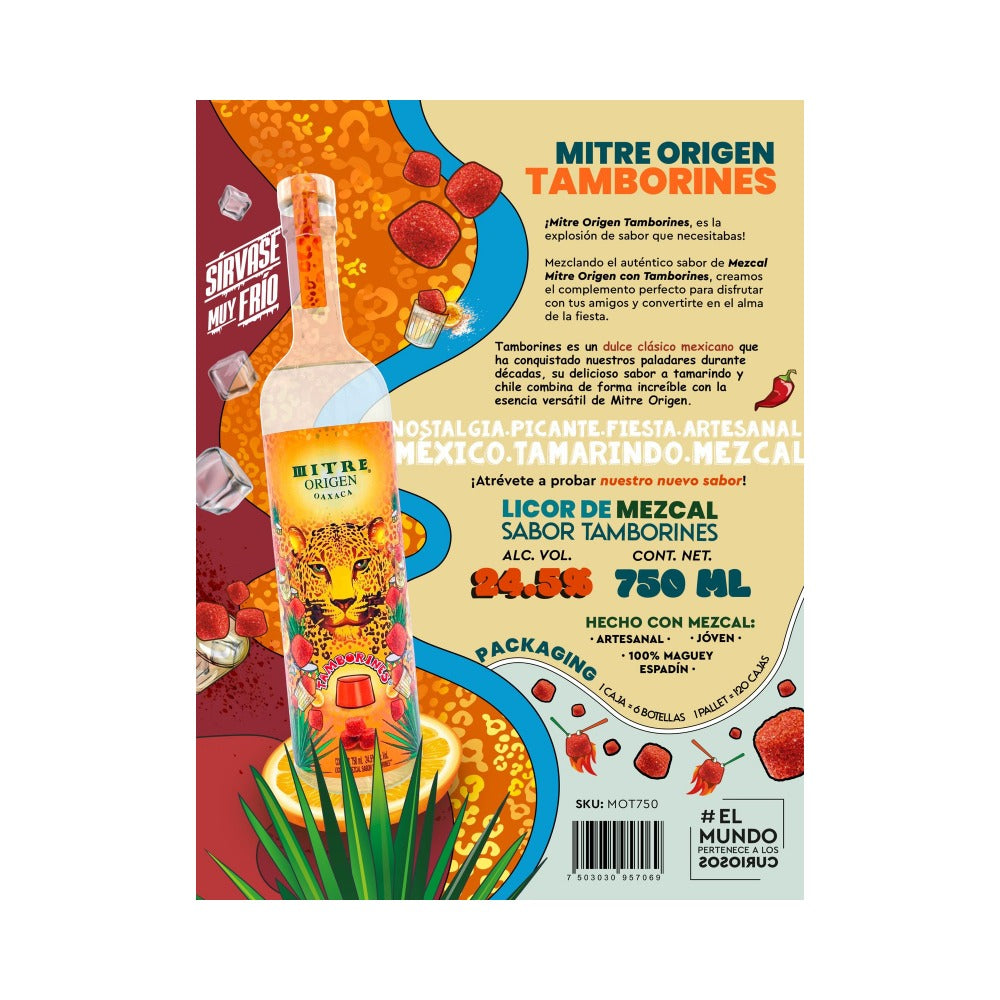 MEZCAL MITRE ORIGEN TAMBORINES 750 ML