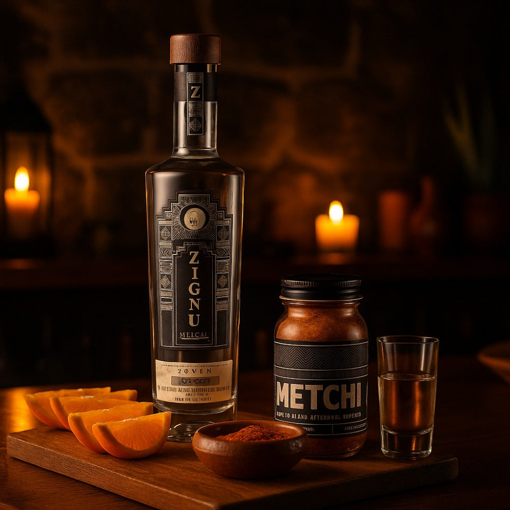 MEZCAL ZIGNUM PLATA JOVEN 700 ML + SAL DE GUSANO