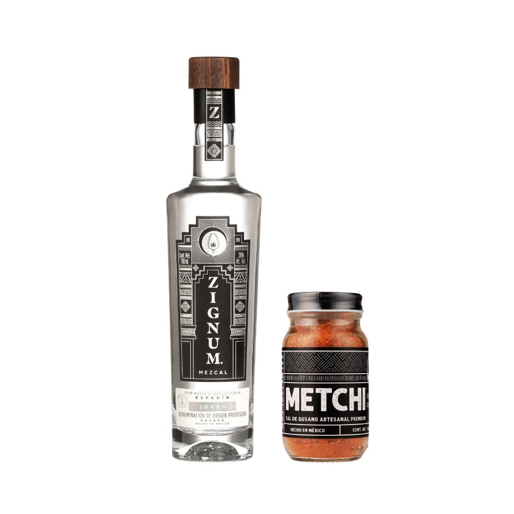 MEZCAL ZIGNUM PLATA JOVEN 700 ML + SAL DE GUSANO