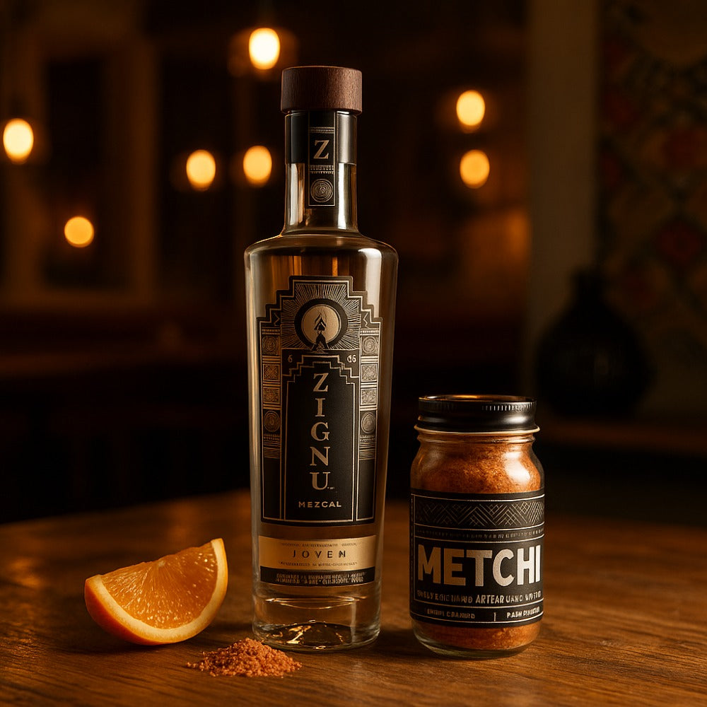 MEZCAL ZIGNUM PLATA JOVEN 700 ML + SAL DE GUSANO