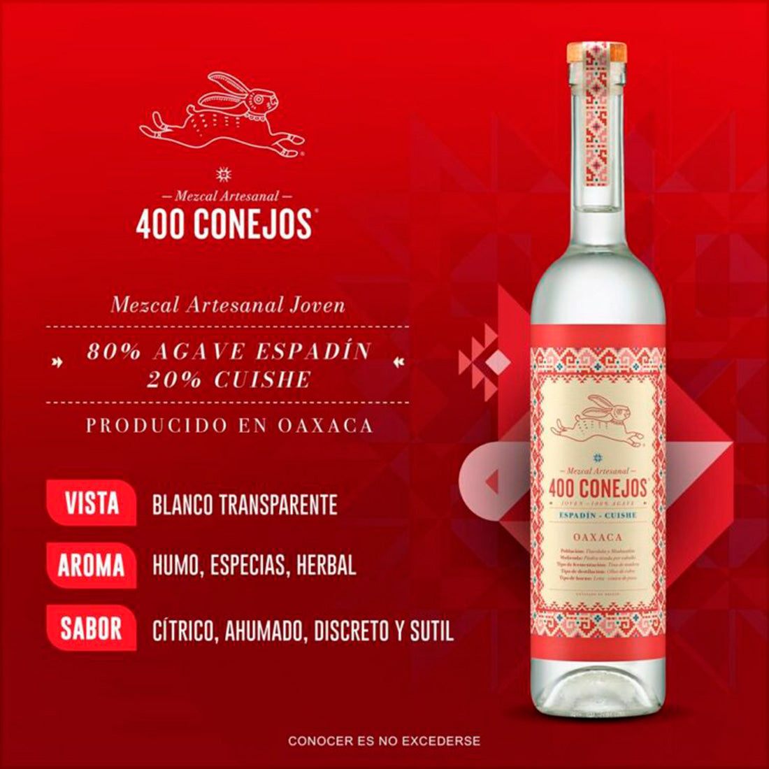 MEZCAL 400 CONEJOS CUISHE 750 ml