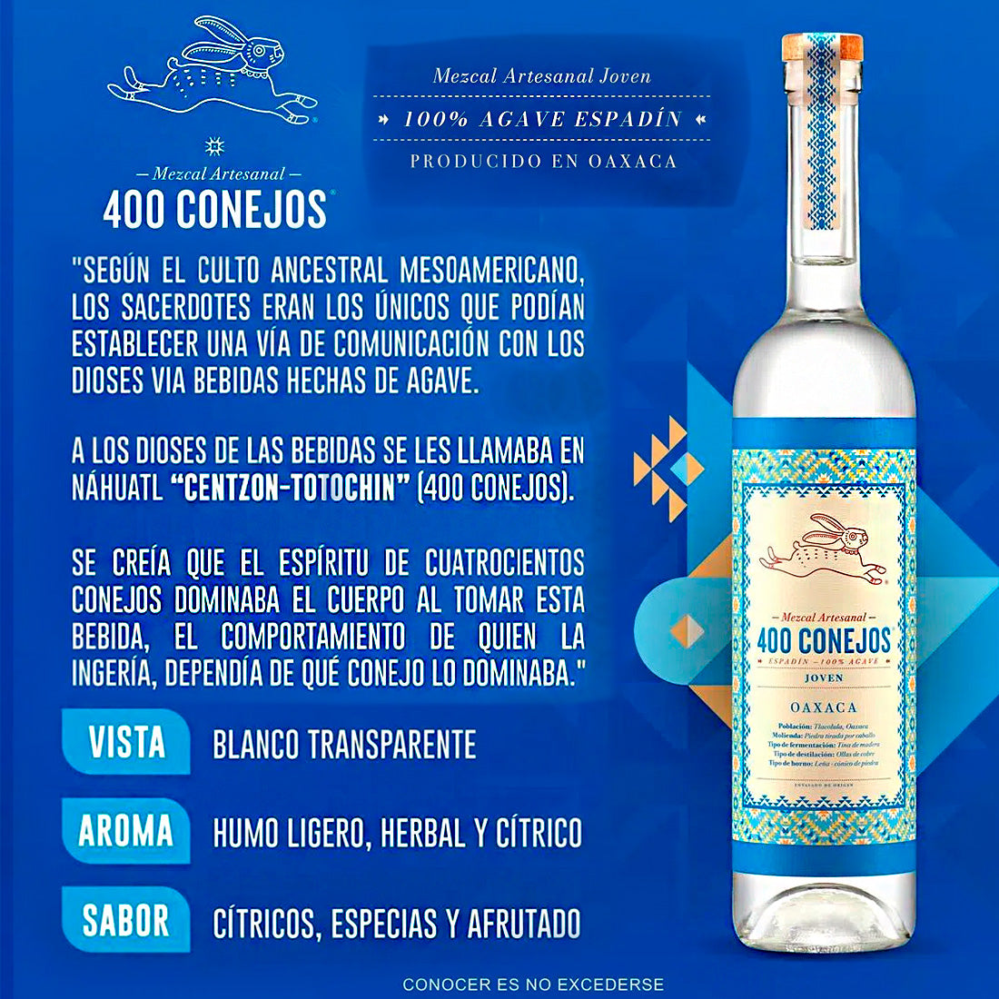 MEZCAL 400 CONEJOS JOVEN 700 ML