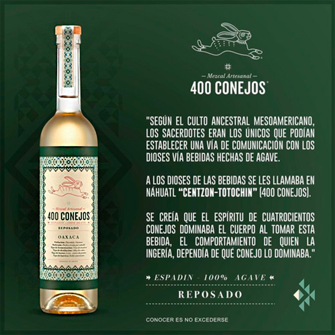 MEZCAL 400 CONEJOS REPOSADO 700 ml