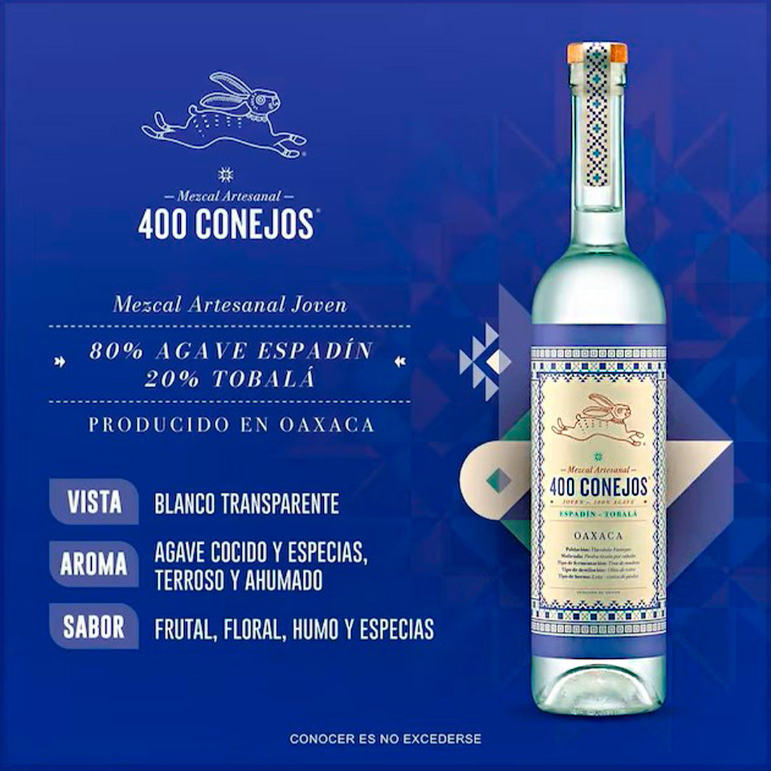 MEZCAL 400 CONEJOS TOBALA 750 ml