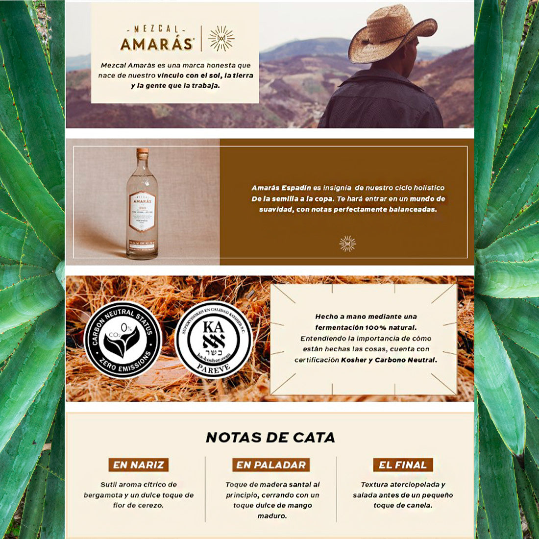 MEZCAL AMARÁS ESPADÍN JOVEN 750 ML