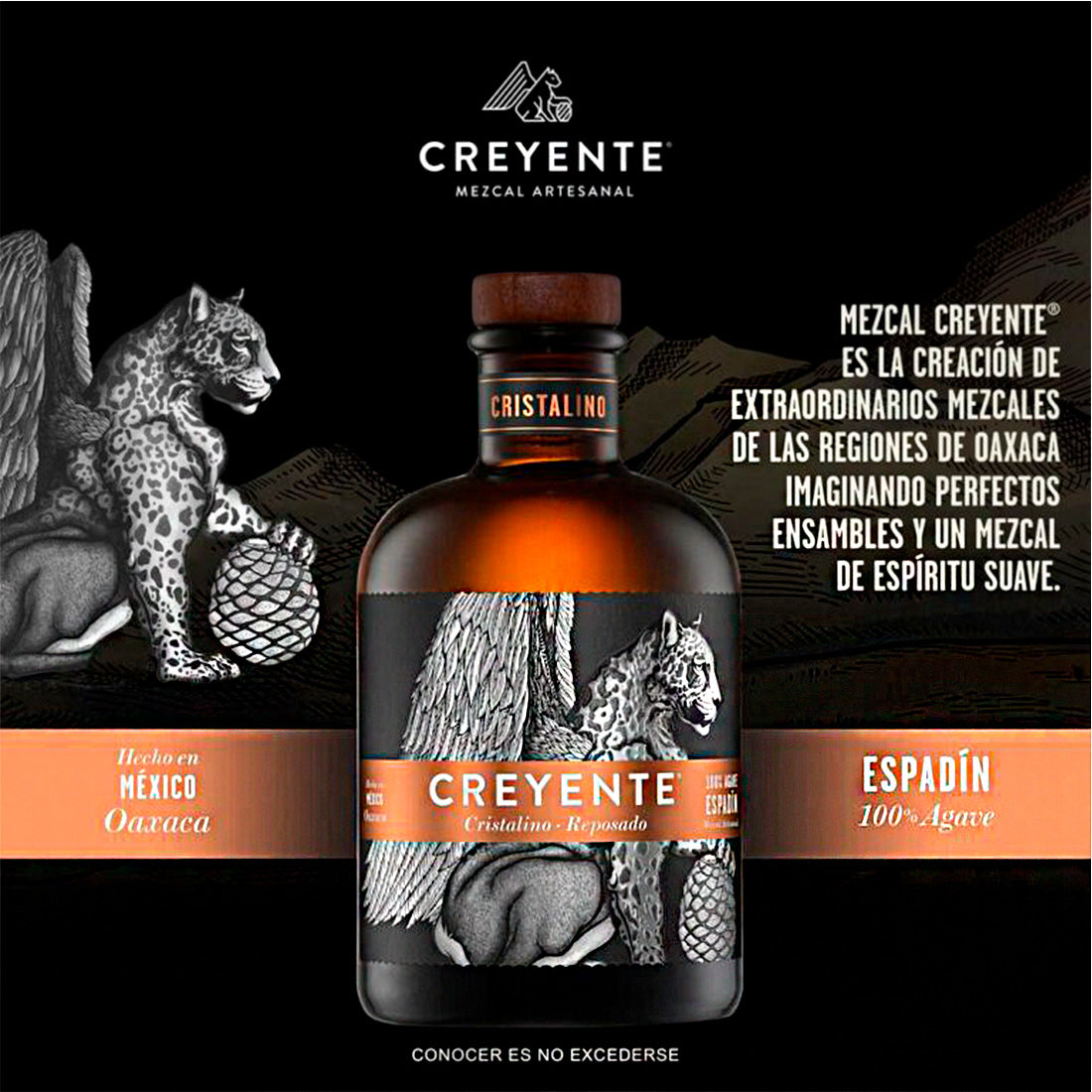 MEZCAL CREYENTE CRISTALINO REPOSADO 750 ml