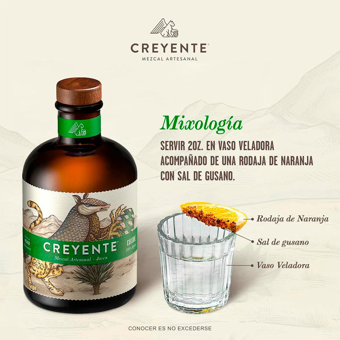 MEZCAL CREYENTE CUISHE 750 ml