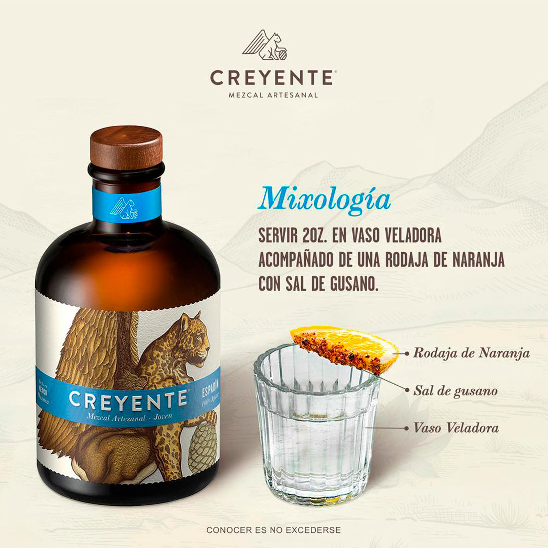 MEZCAL CREYENTE ESPADIN JOVEN 750 ml