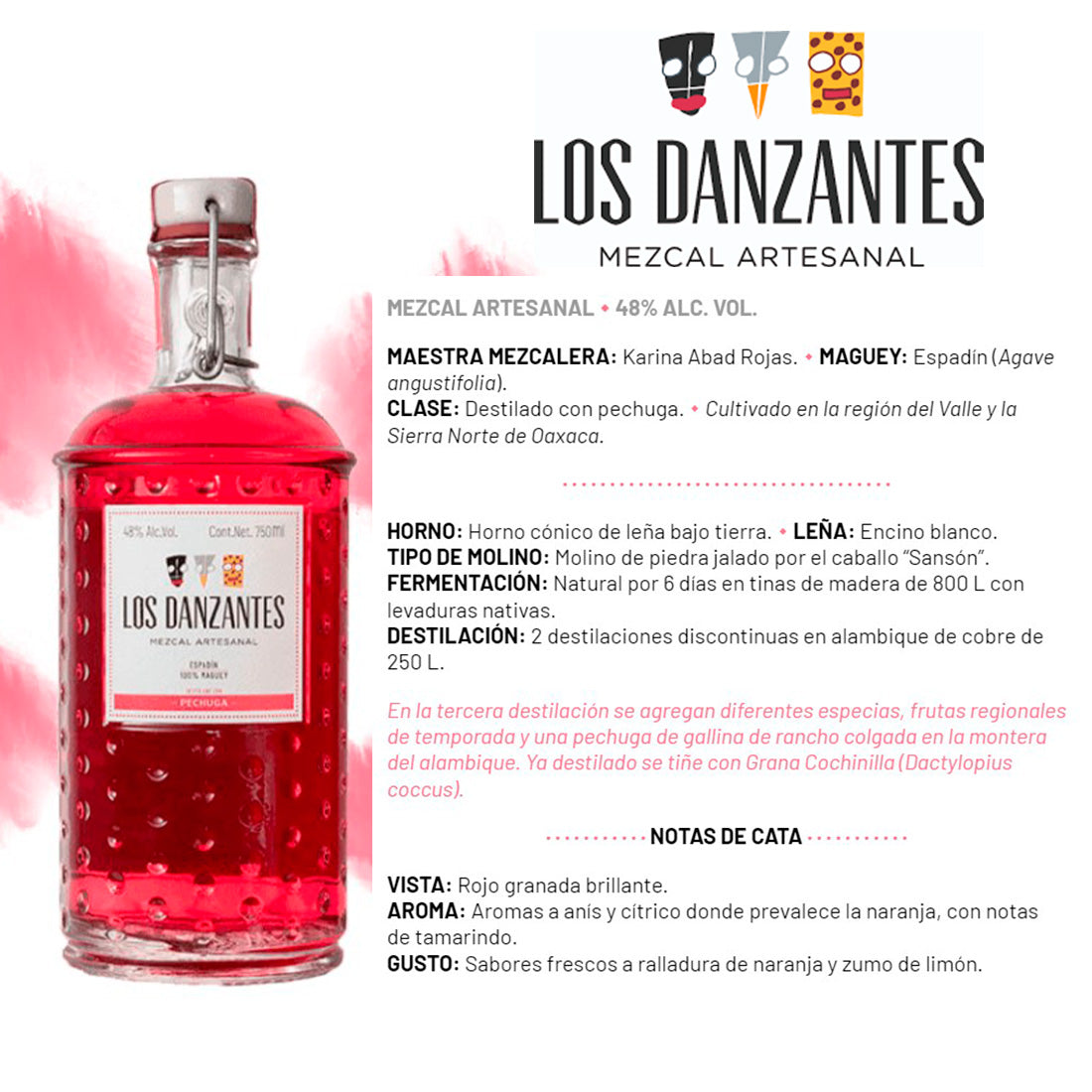 MEZCAL LOS DANZANTES PECHUGA 750 ml