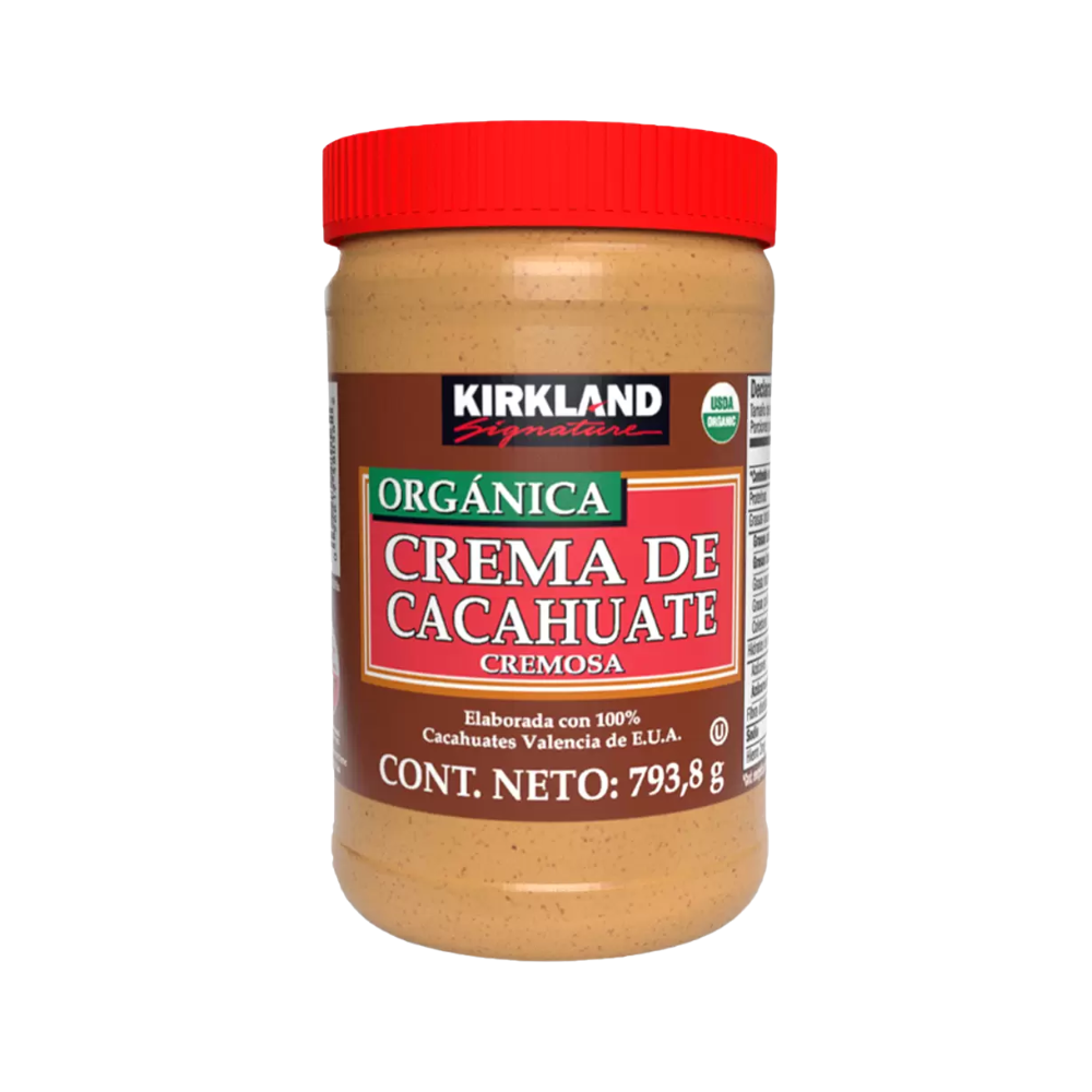 CREMA DE CACAHUATE ÓRGANICA KIRKLAND 2 PZAS 793 G