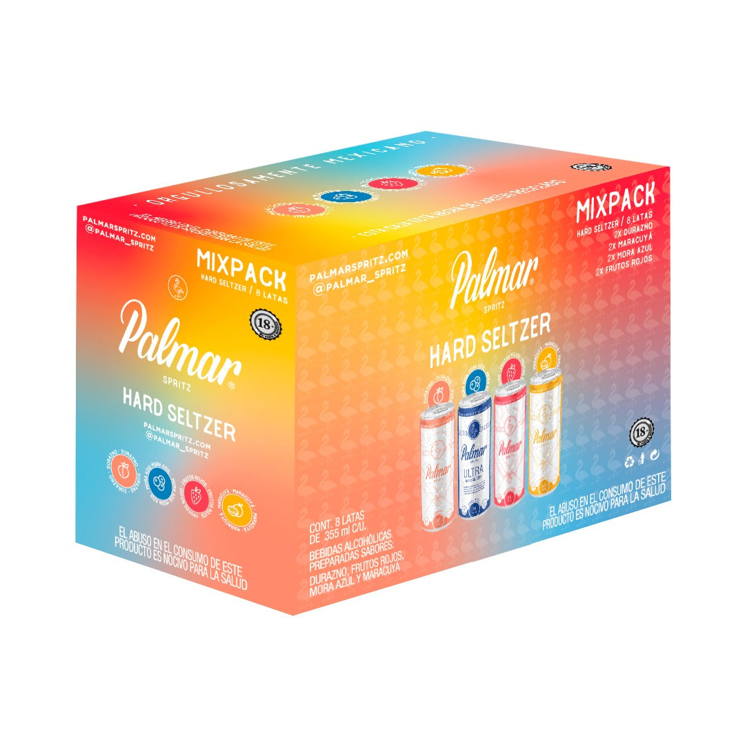 BEBIDA PREPARADA PALMAR MINDFUL SPRITIZ MIX 355 ML 8 PACK (INCLUYE INFLABLE)