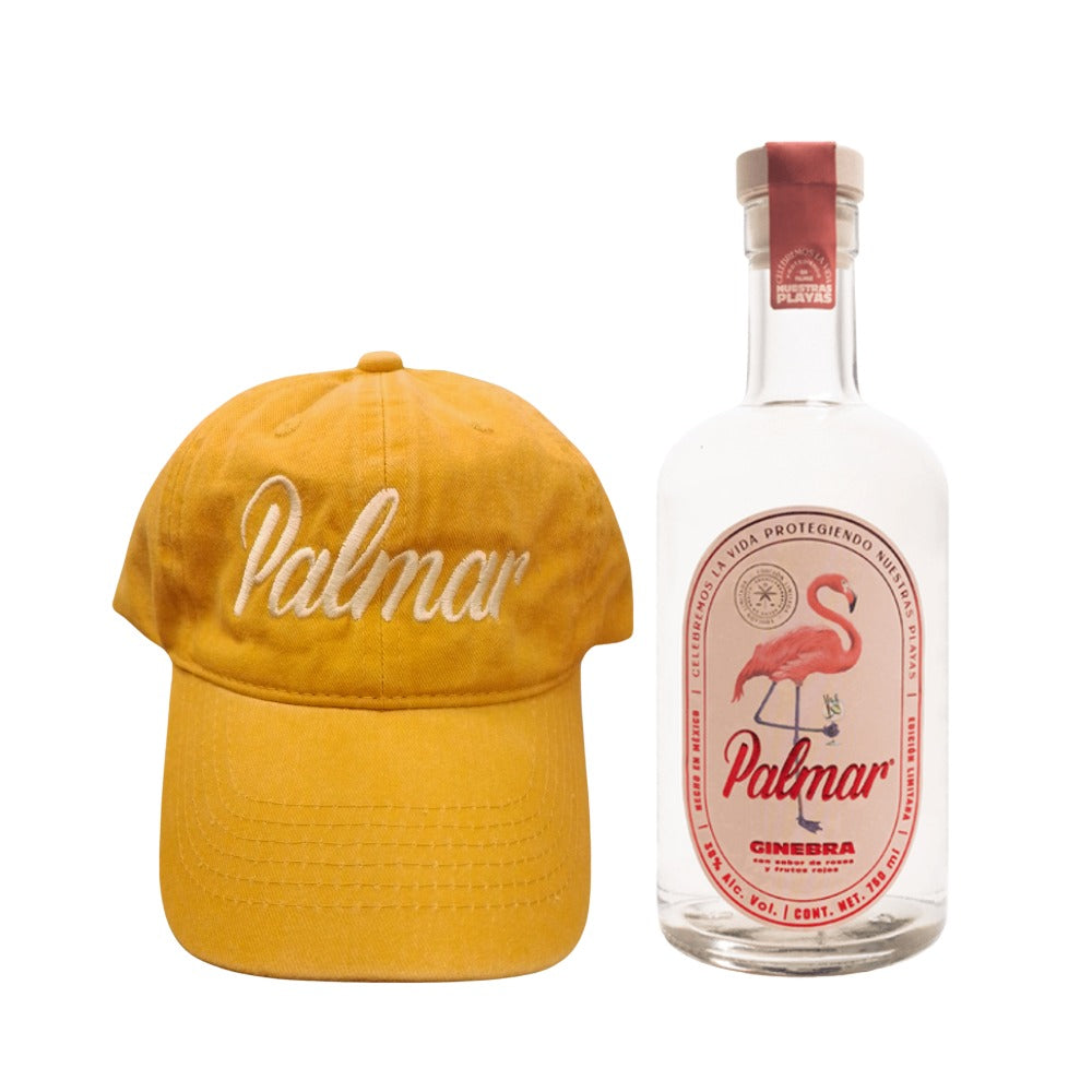 GINEBRA PALMAR ROSAS Y FRUTOS ROJOS 750 ML (GORRA Y 6 LATAS DE REGALO)