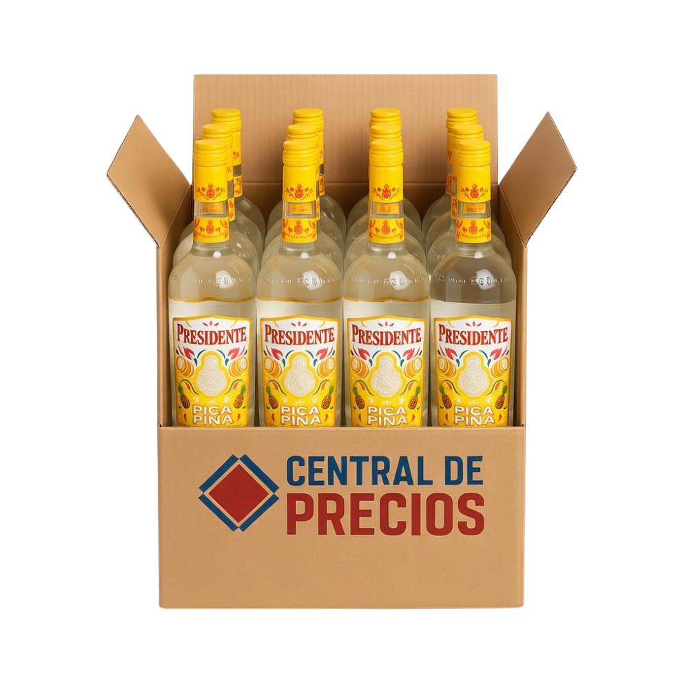 BRANDY PRESIDENTE PICA PIÑA 700 ML (12 PIEZAS)