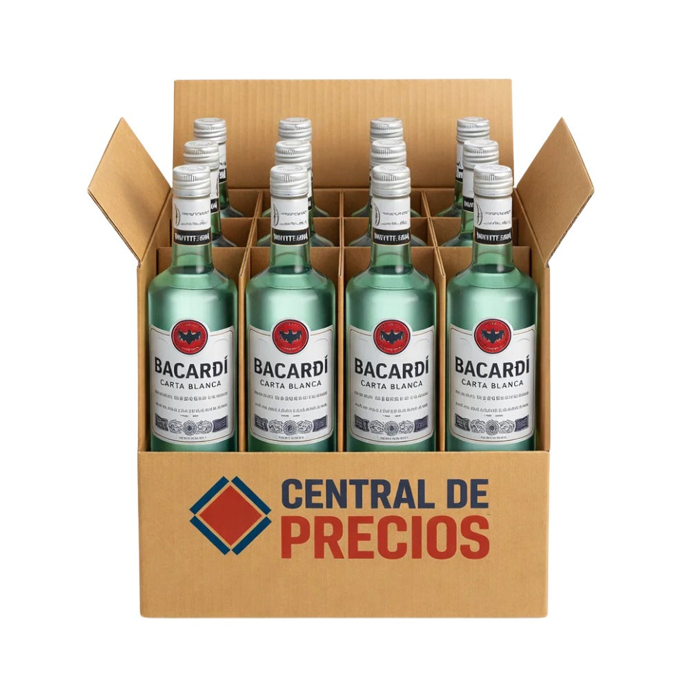 RON BACARDI BLANCO 980 ML (12 PIEZAS)