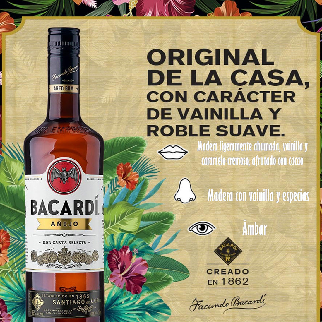 RON BACARDÍ AÑEJO 750 ml