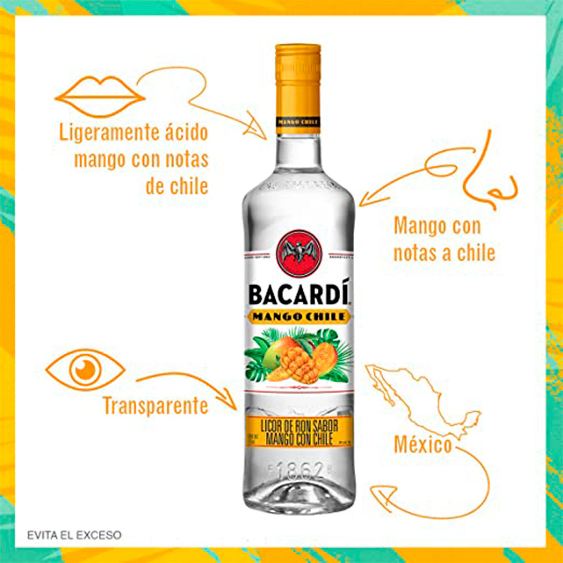 RON BACARDI MANGO CHILE 750 ml