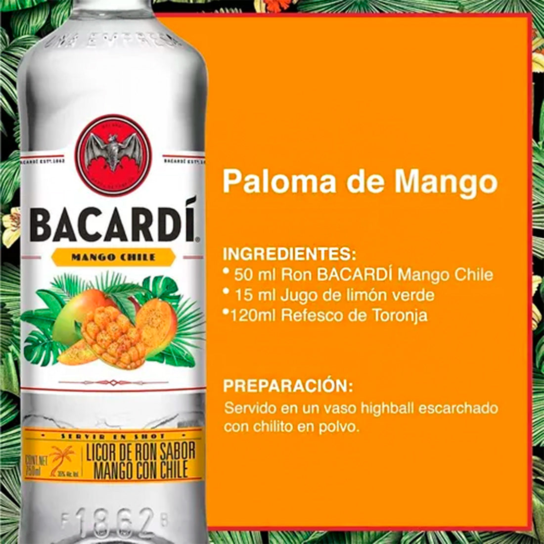 RON BACARDI MANGO CHILE 750 ml