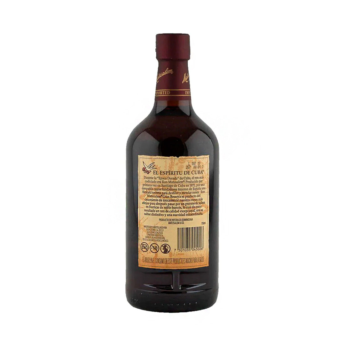 RON MATUSALEM GRAN RESERVA 15 AÑOS 750 ml