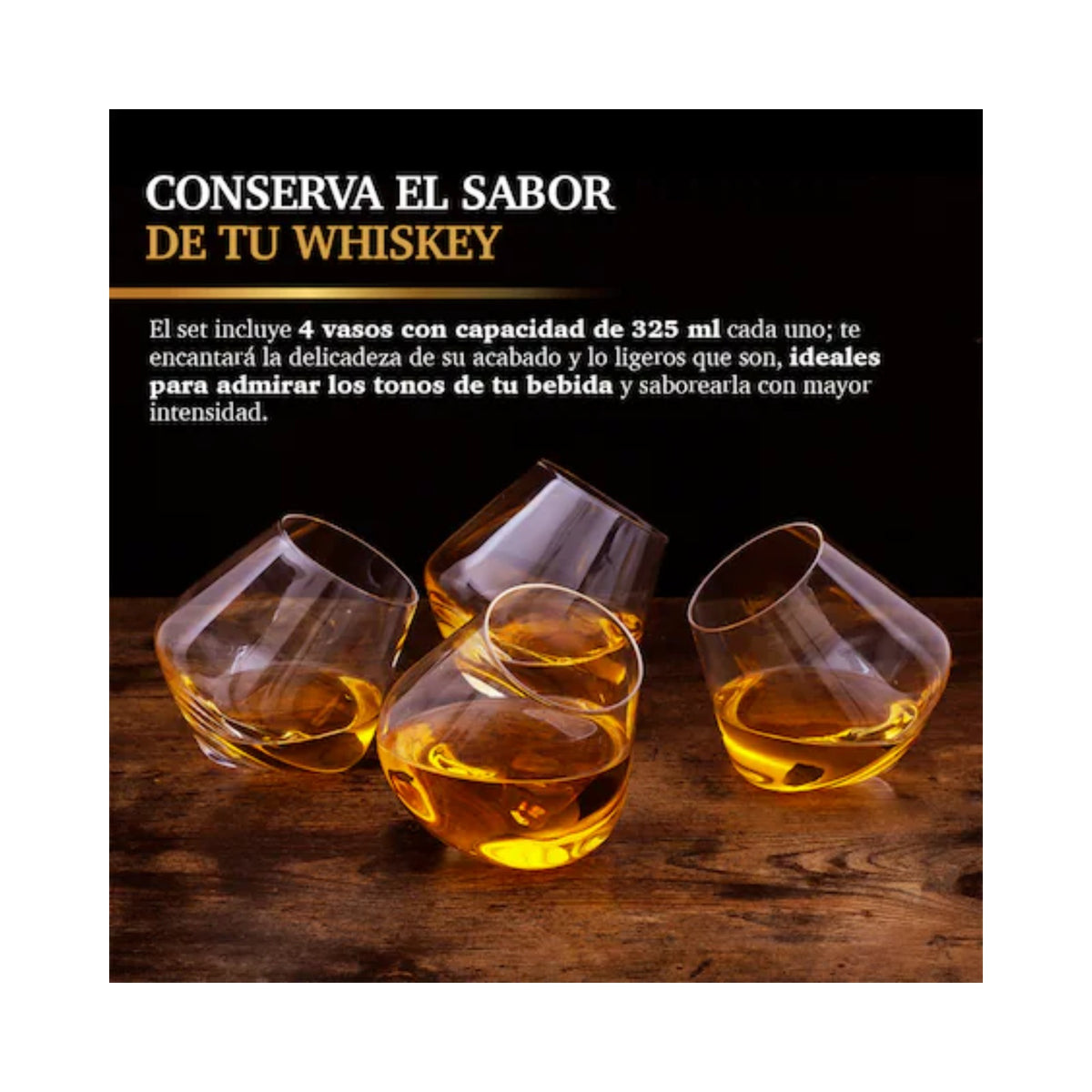 SET DE VASOS WOBBLY DE VIDRIO (4 VASOS)