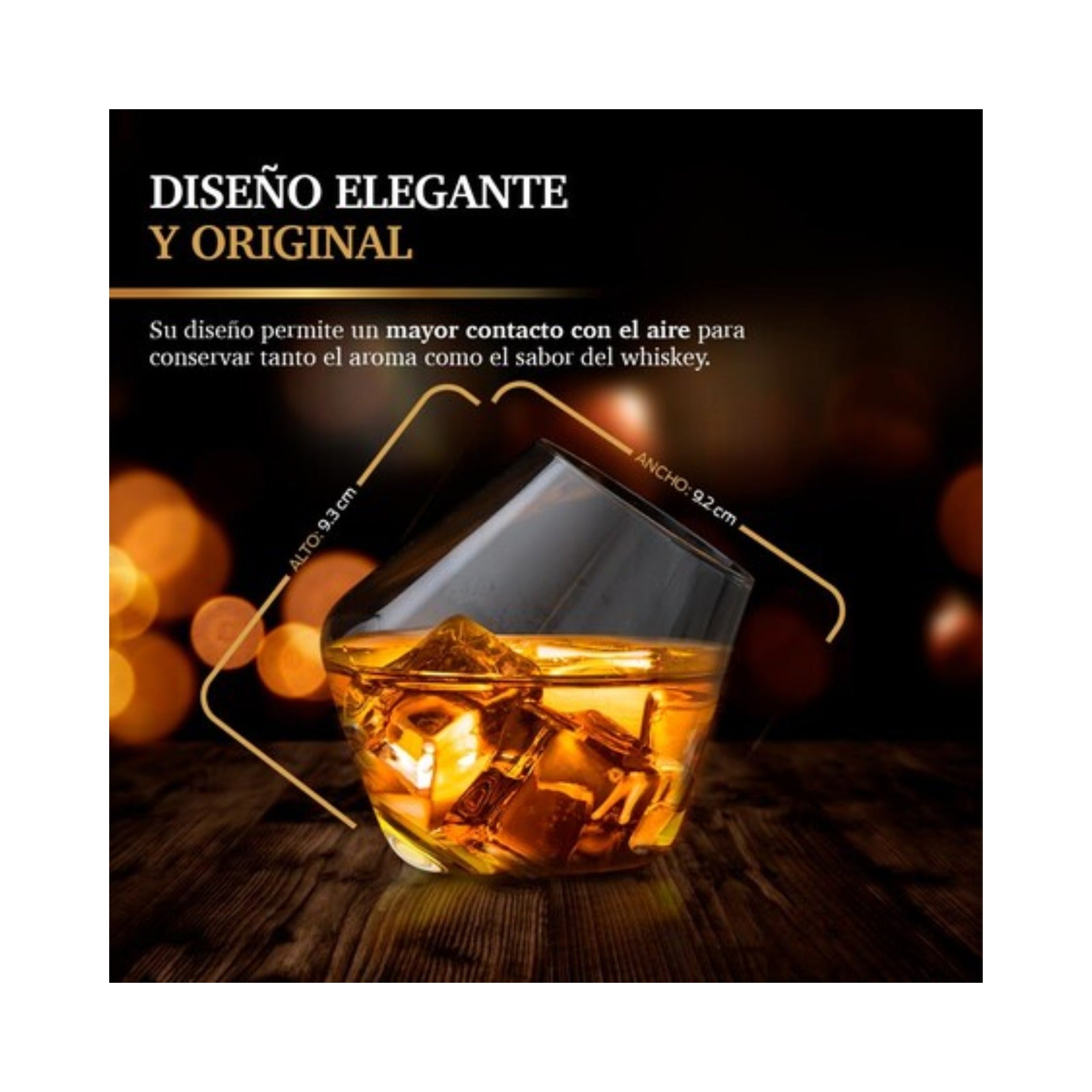 SET DE VASOS WOBBLY DE VIDRIO (4 VASOS)