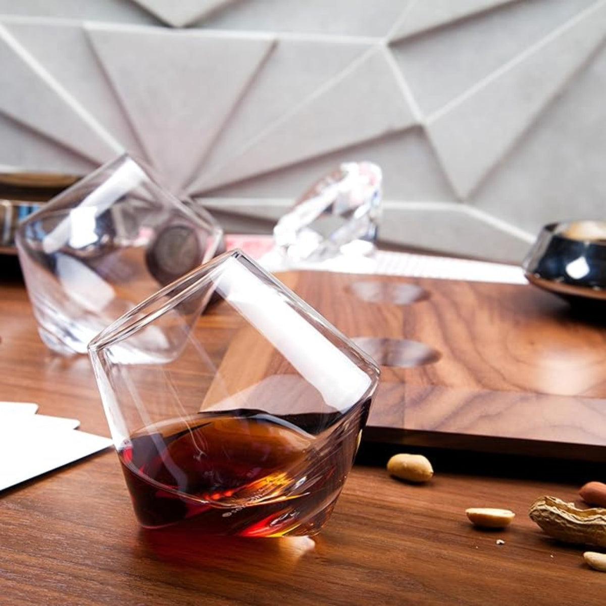 SET DE VASOS WOBBLY DE VIDRIO (4 VASOS)