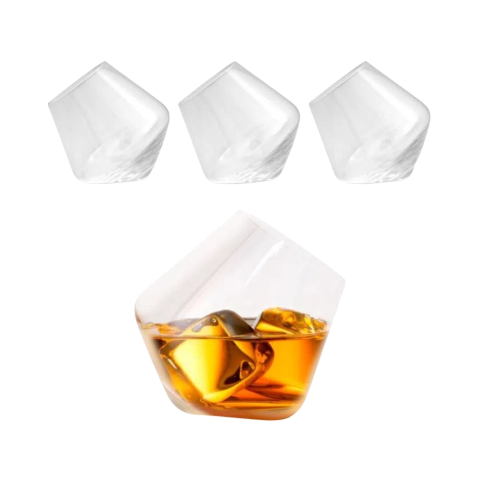 SET DE VASOS WOBBLY DE VIDRIO (4 VASOS)