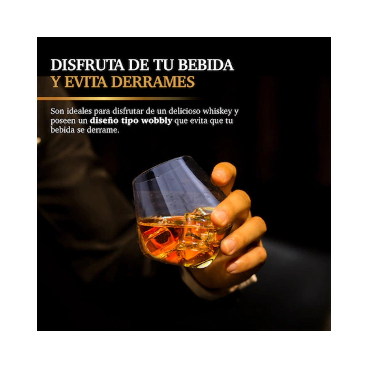 SET DE VASOS WOBBLY DE VIDRIO (4 VASOS)