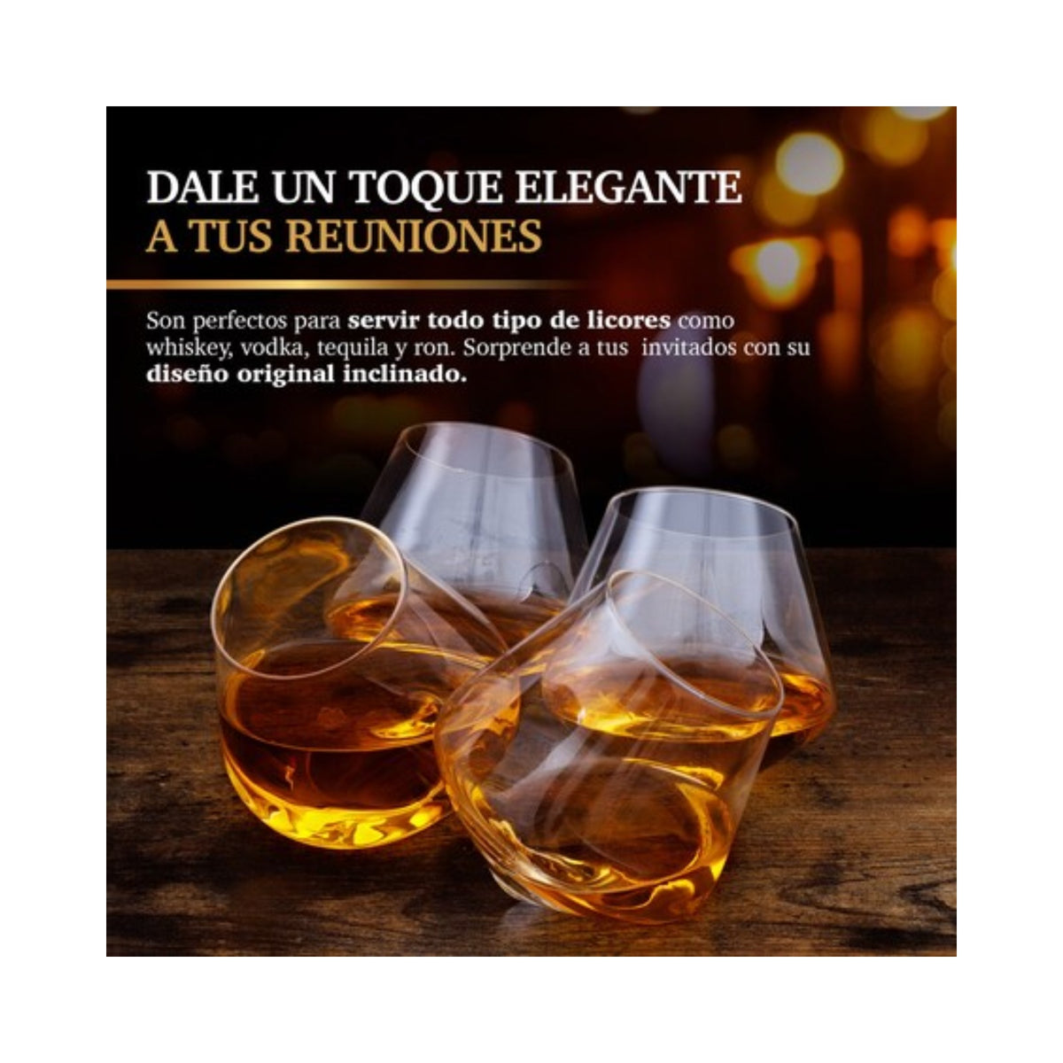 SET DE VASOS WOBBLY DE VIDRIO (4 VASOS)