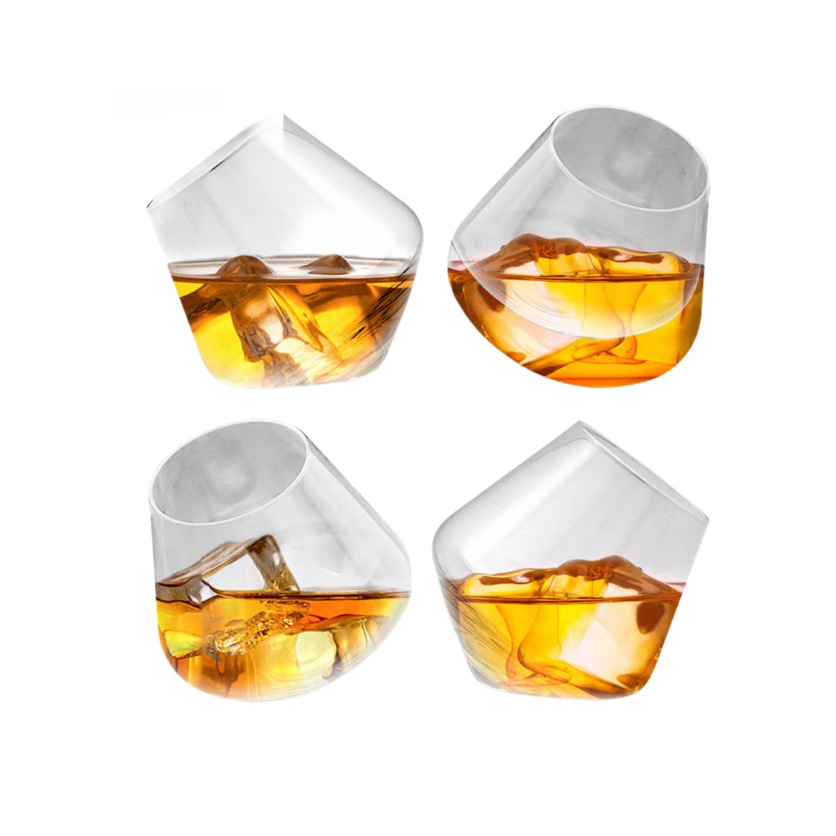 SET DE VASOS WOBBLY DE VIDRIO (4 VASOS)