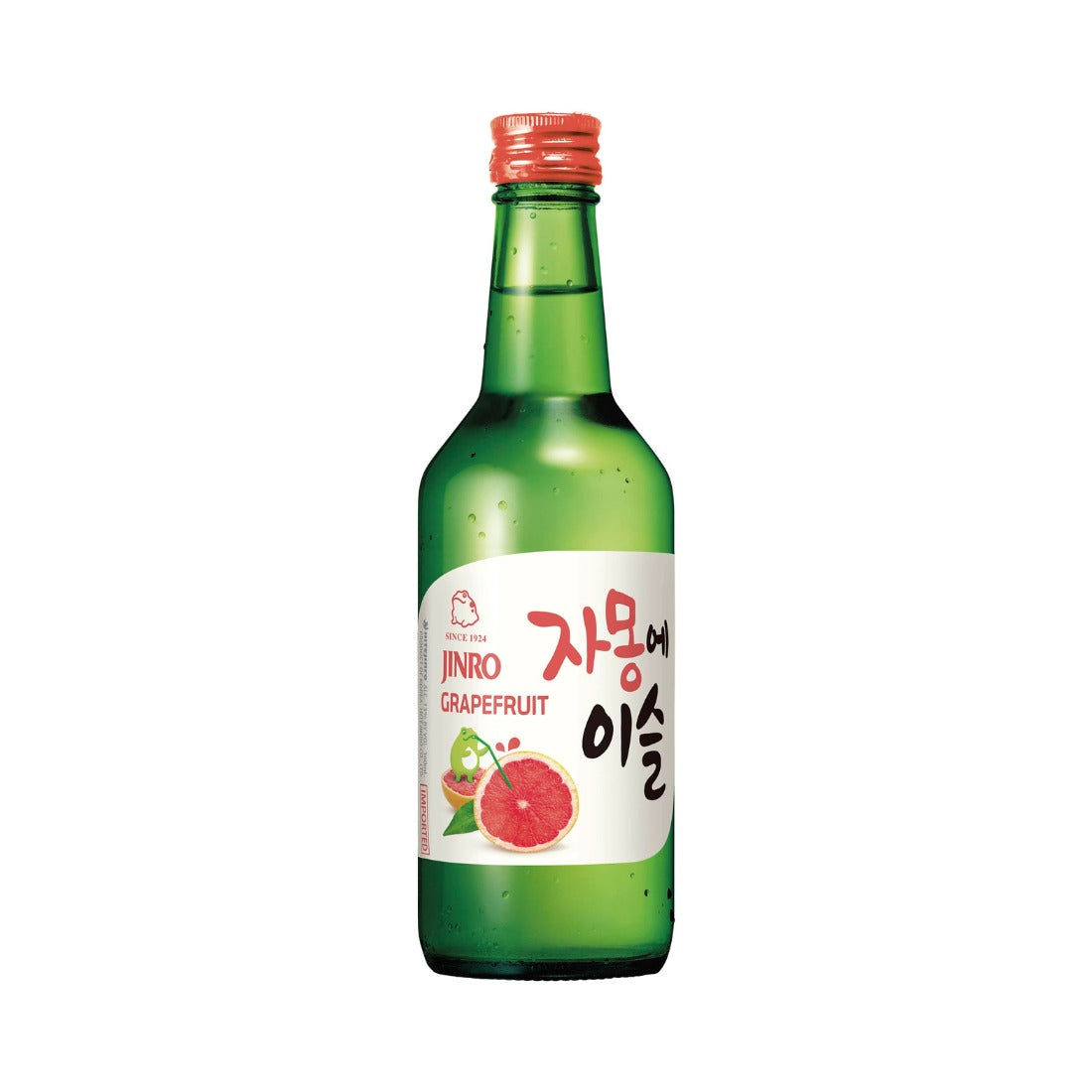 LICOR COREANO SOJU 8 BOTELLAS, JINRO, 4 SABORES (CHAMISUL FRESH, CLASSIC, TORONJA Y UVA VERDE)