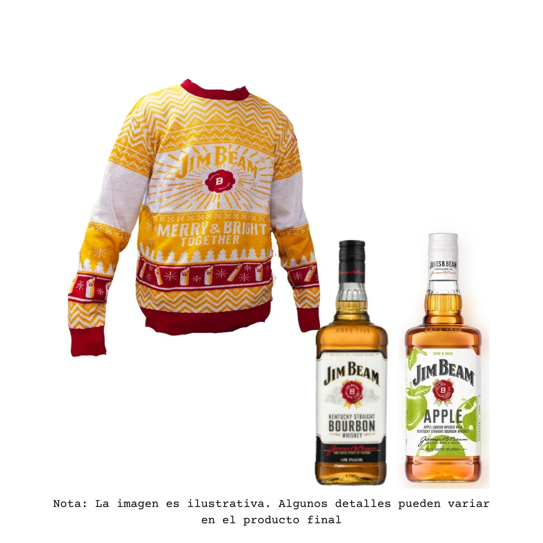 JIM BEAM: DOS BOTELLAS CON UGLY SWEATER DE REGALO