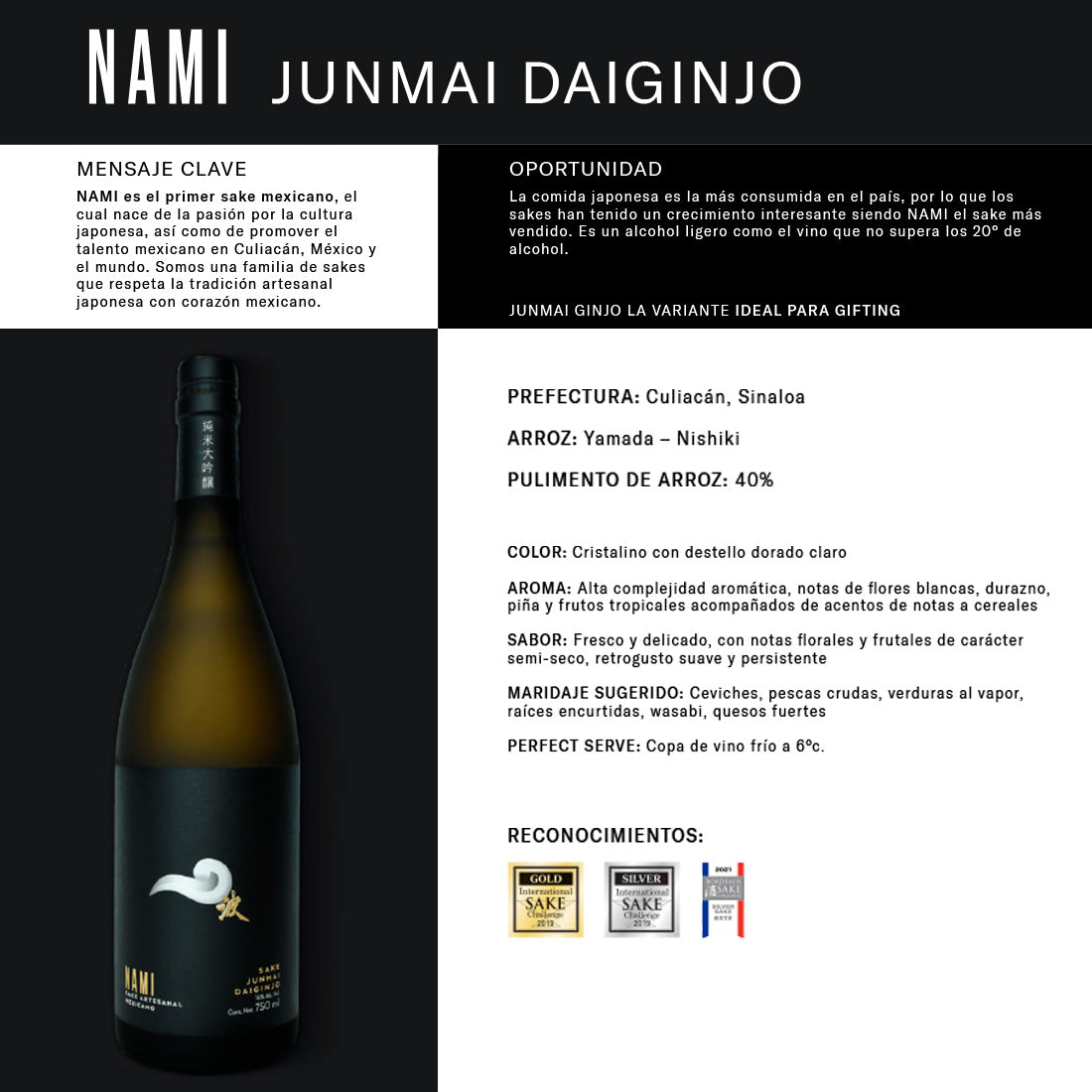 SAKE NAMI DAIGINJO 750 ml