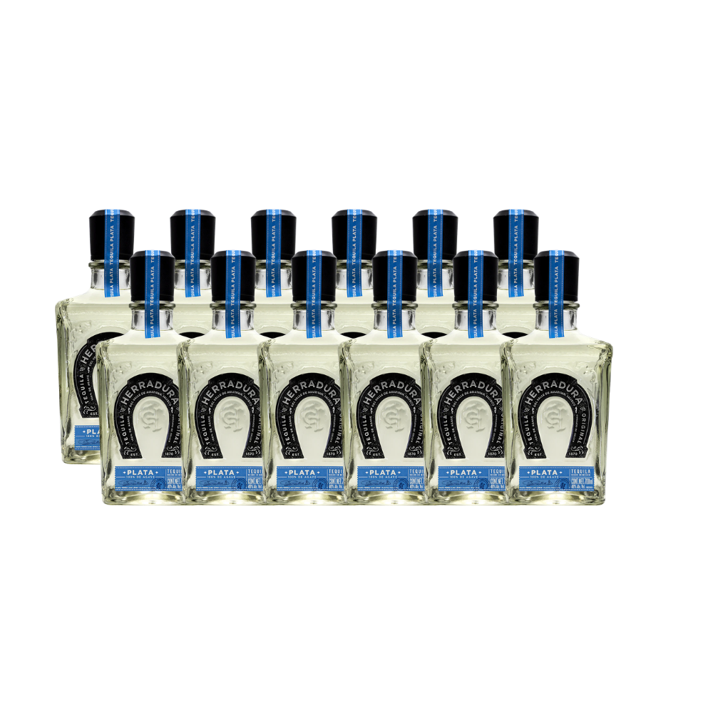 TEQUILA HERRADURA PLATA 50 ML (PACK 12 PIEZAS)