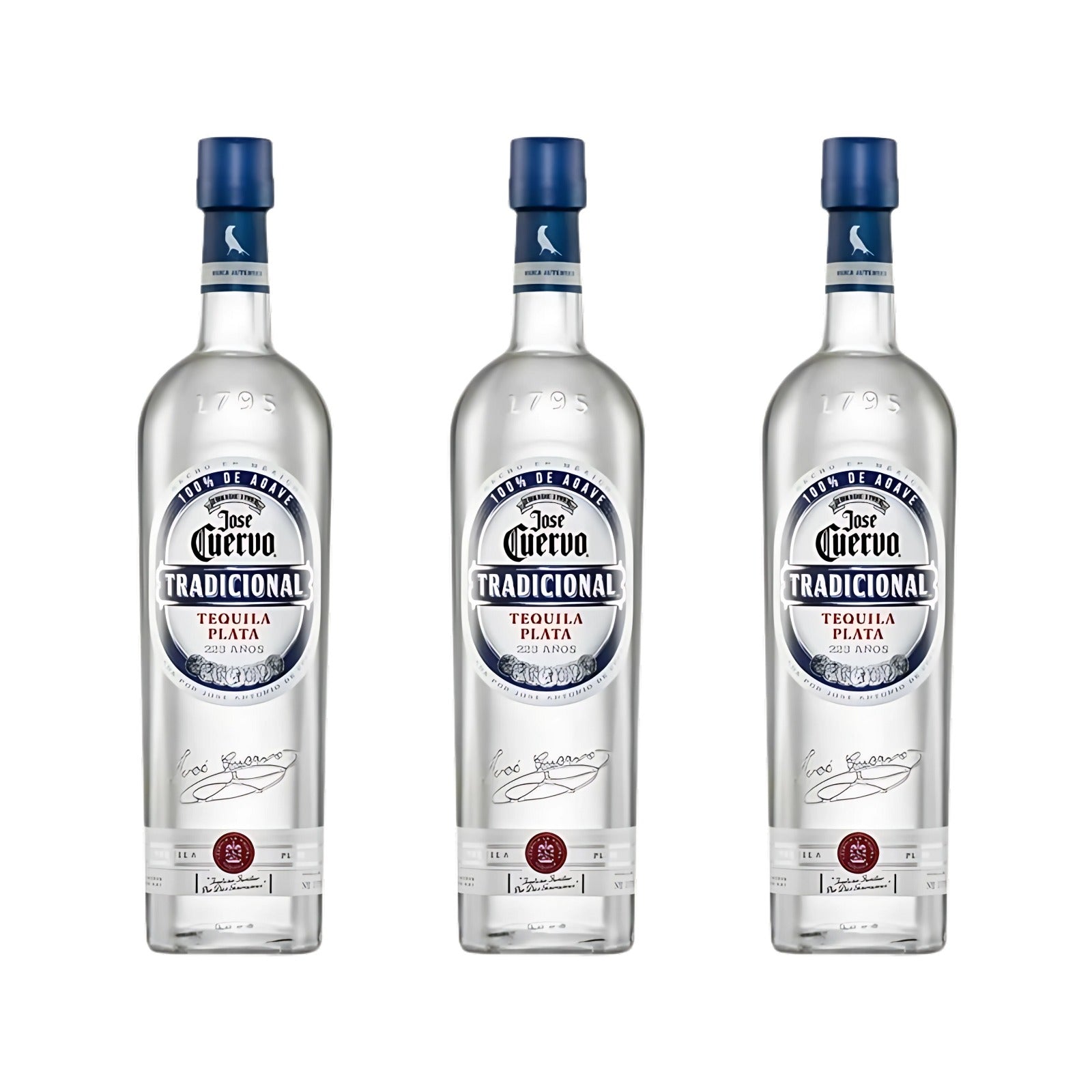 TEQUILA JOSE CUERVO TRADICIONAL PLATA 950 ml (3 PIEZAS)