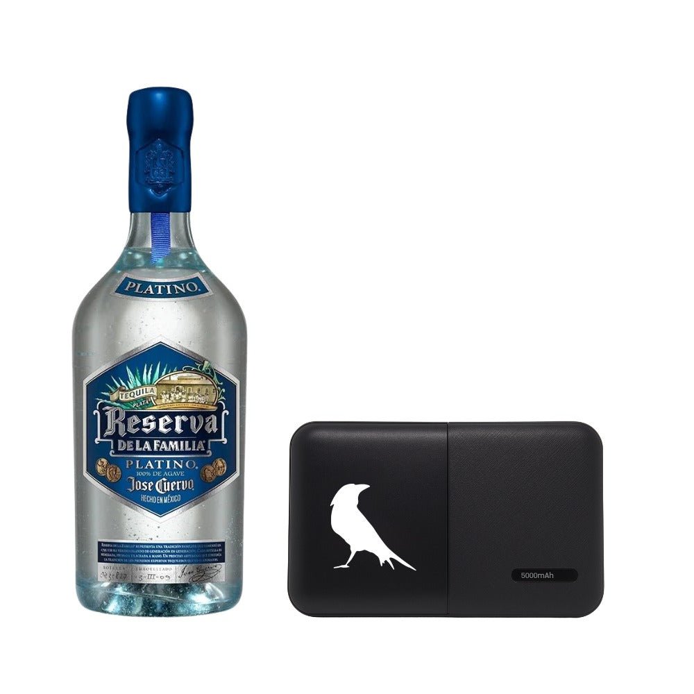 TEQUILA RESERVA DE LA FAMILIA PLATINO 750 ML + POWER BANK CUERVO DE REGALO