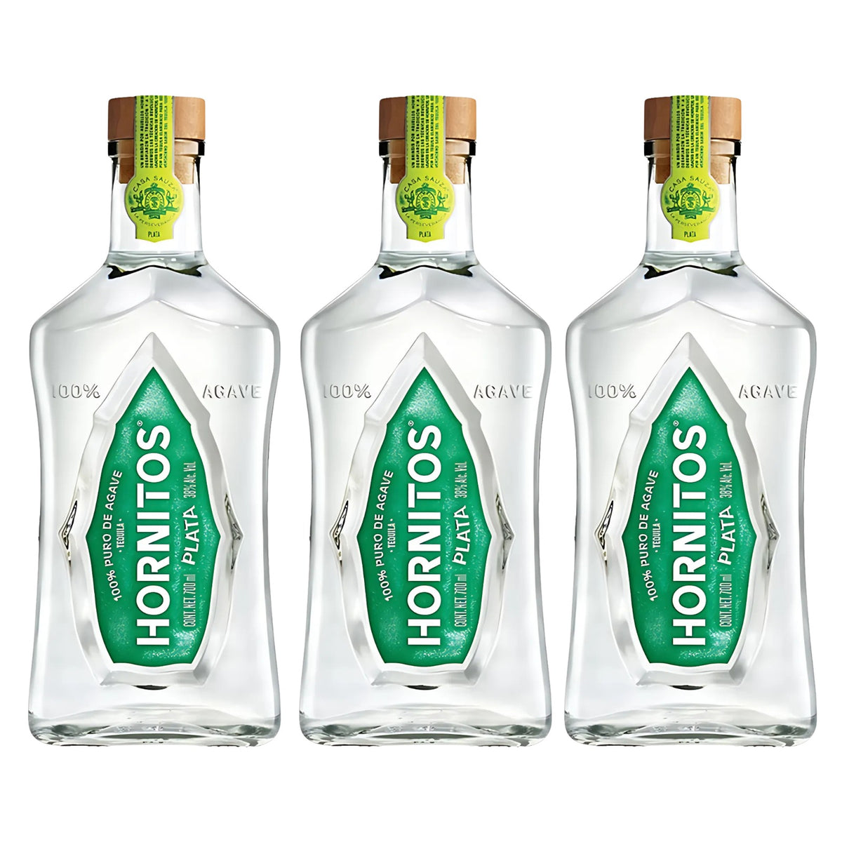 TEQUILA SAUZA HORNITOS PLATA 700 ml (3 PIEZAS)