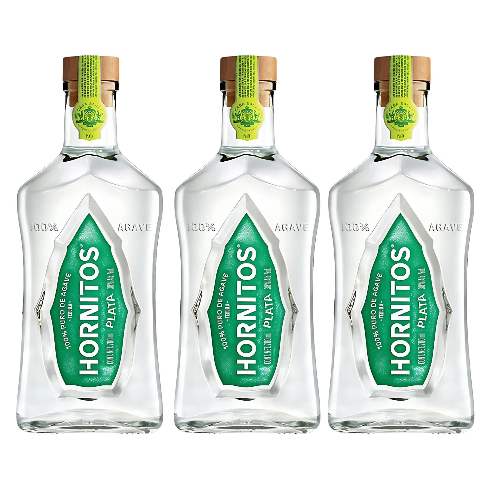 TEQUILA SAUZA HORNITOS PLATA 700 ml (3 PIEZAS)