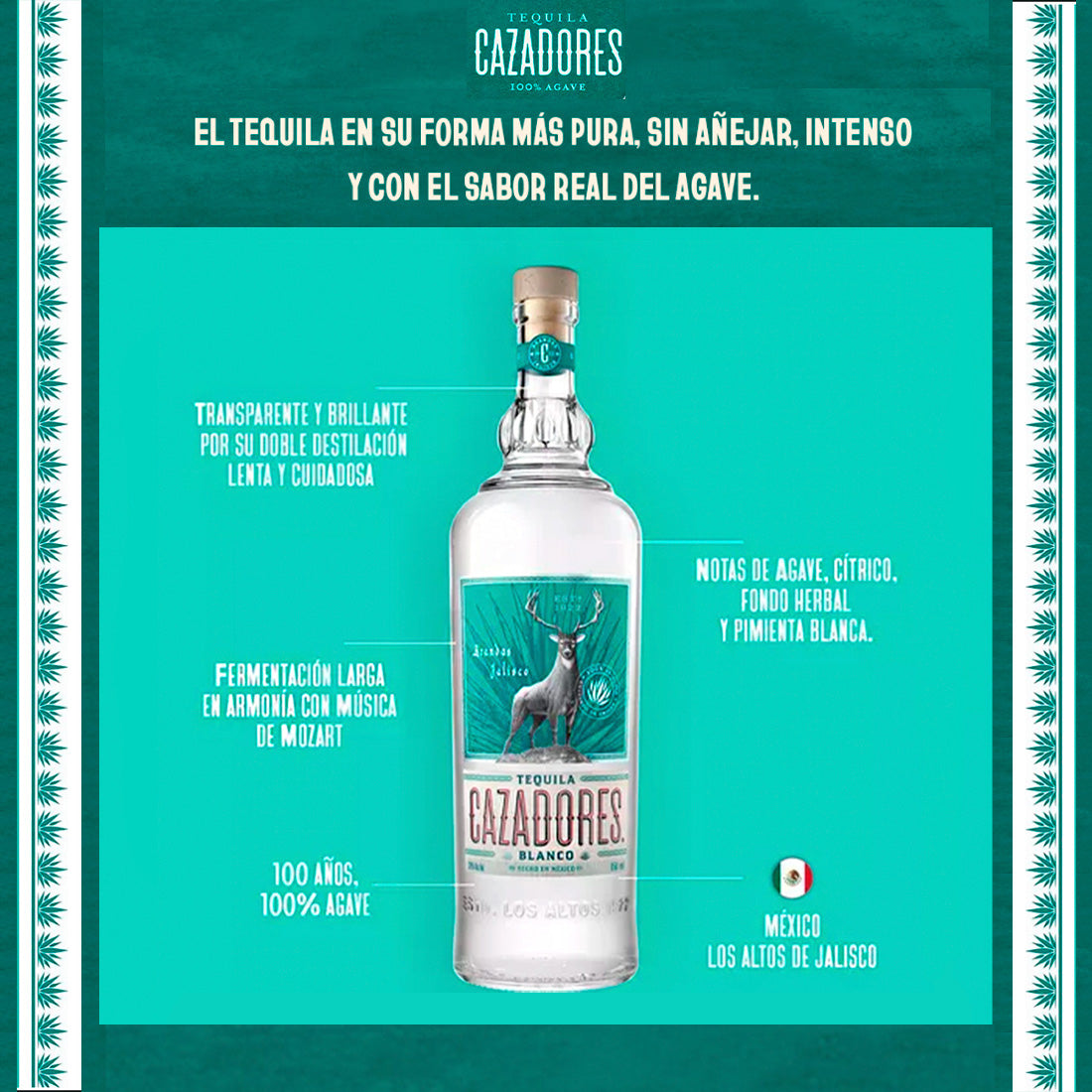 TEQUILA CAZADORES BLANCO 700 ml