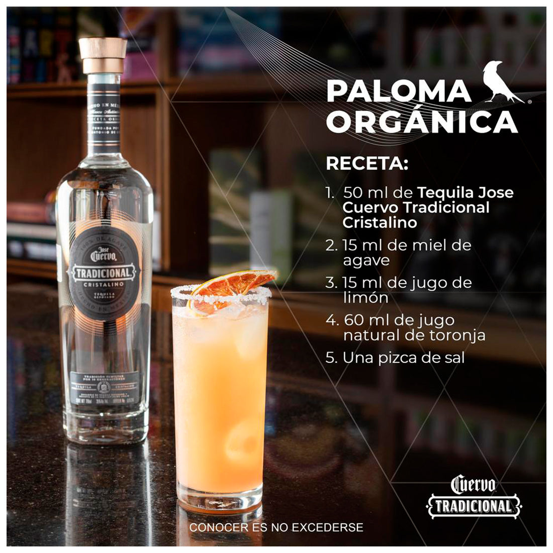 TEQUILA JOSE CUERVO TRADICIONAL CRISTALINO 750 ml
