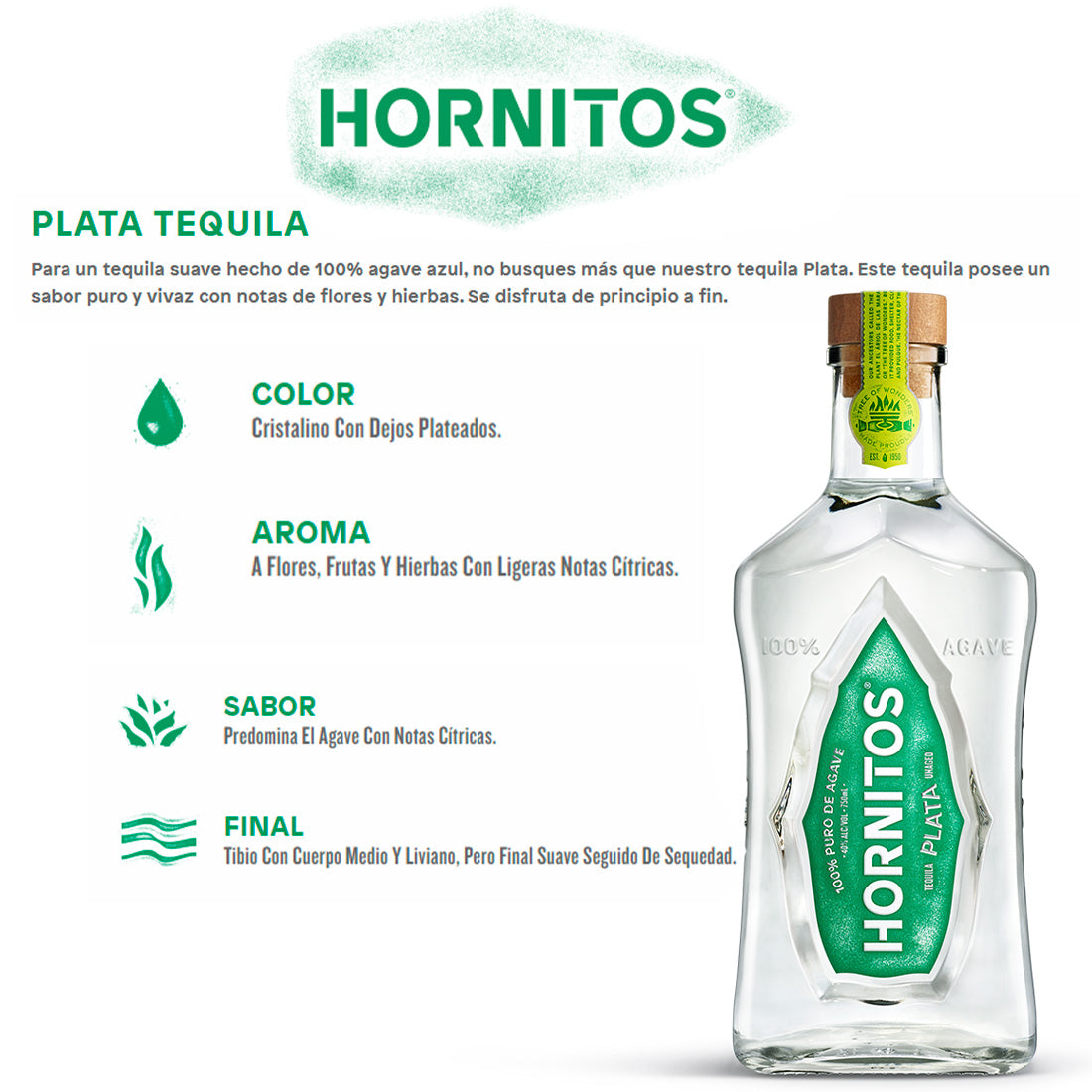 TEQUILA SAUZA HORNITOS PLATA 700 ml