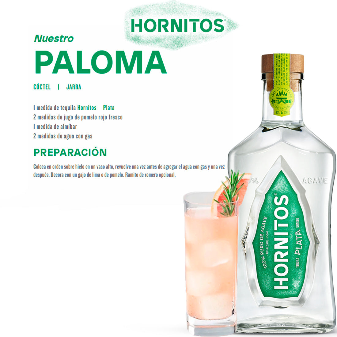 TEQUILA SAUZA HORNITOS PLATA 700 ml (3 PIEZAS)