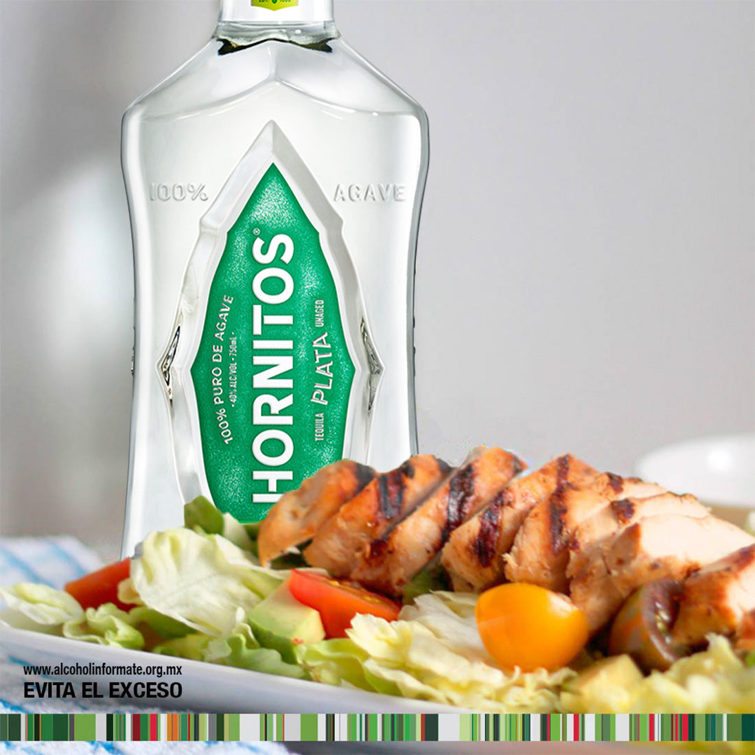 TEQUILA SAUZA HORNITOS PLATA 700 ml (3 PIEZAS)