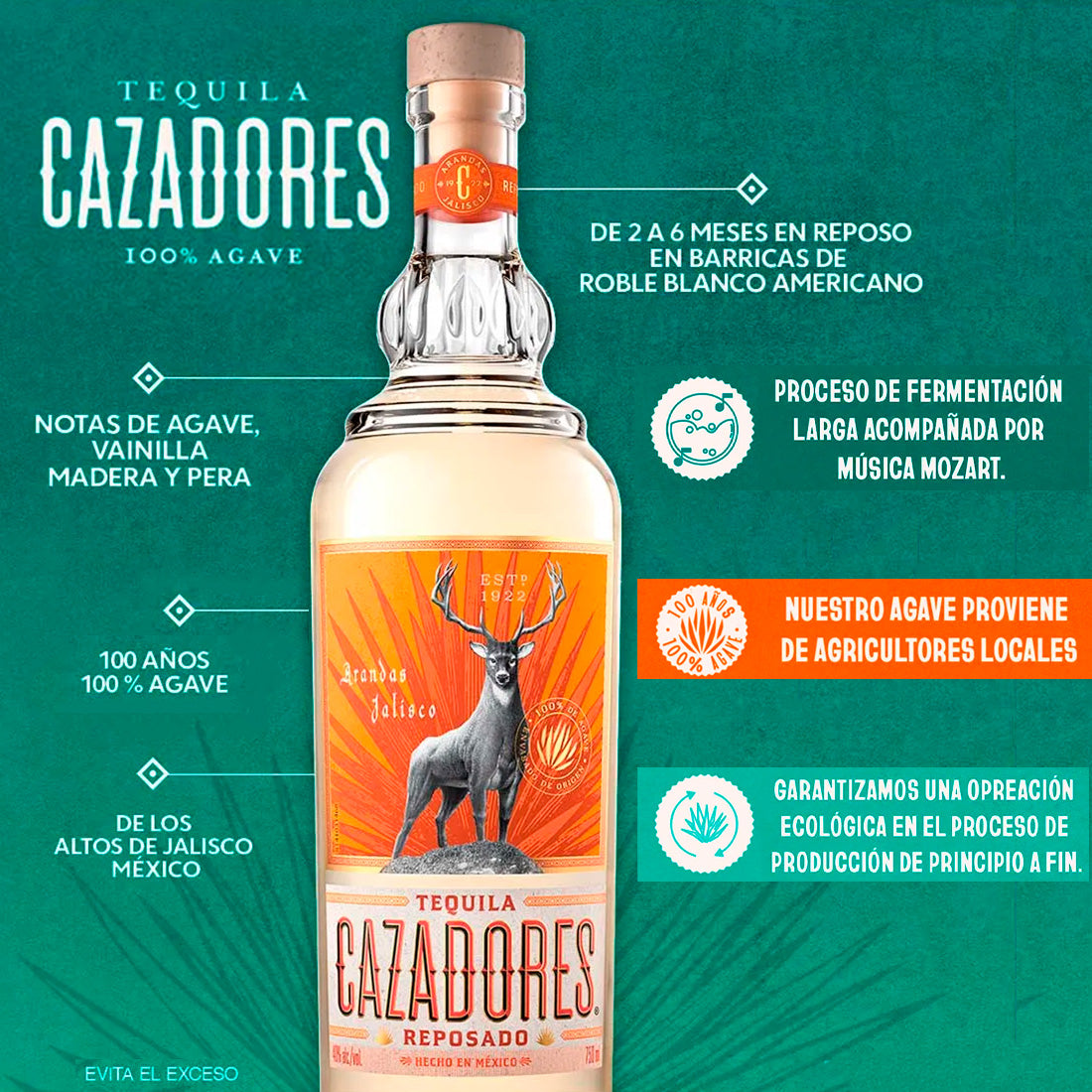 TEQUILA CAZADORES REPOSADO 700 ml