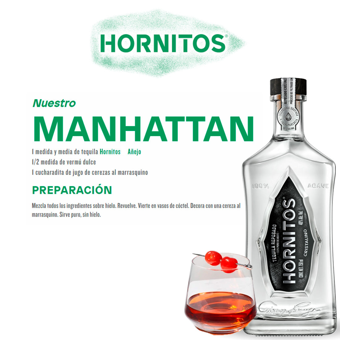 TEQUILA HORNITOS CRISTALINO 750 ml