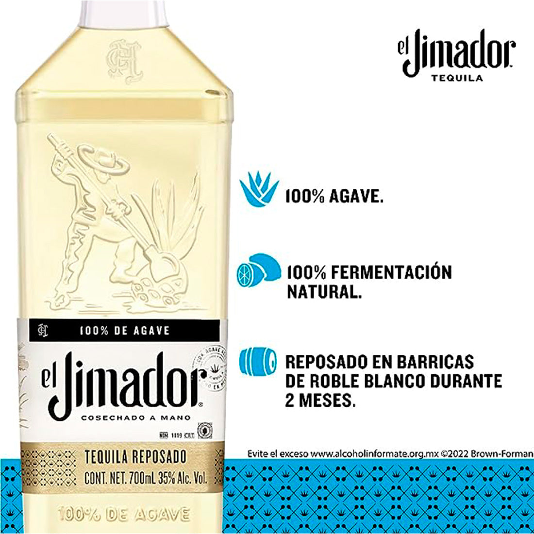 TEQUILA EL JIMADOR REPOSADO 700 ml