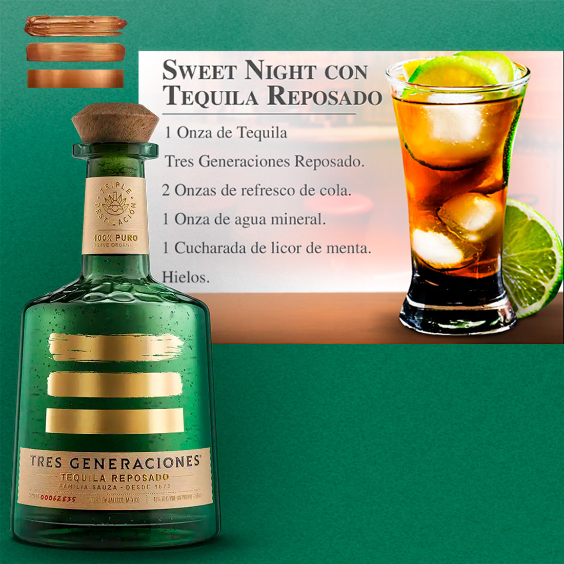 TEQUILA TRES GENERACIONES REPOSADO 750 ml