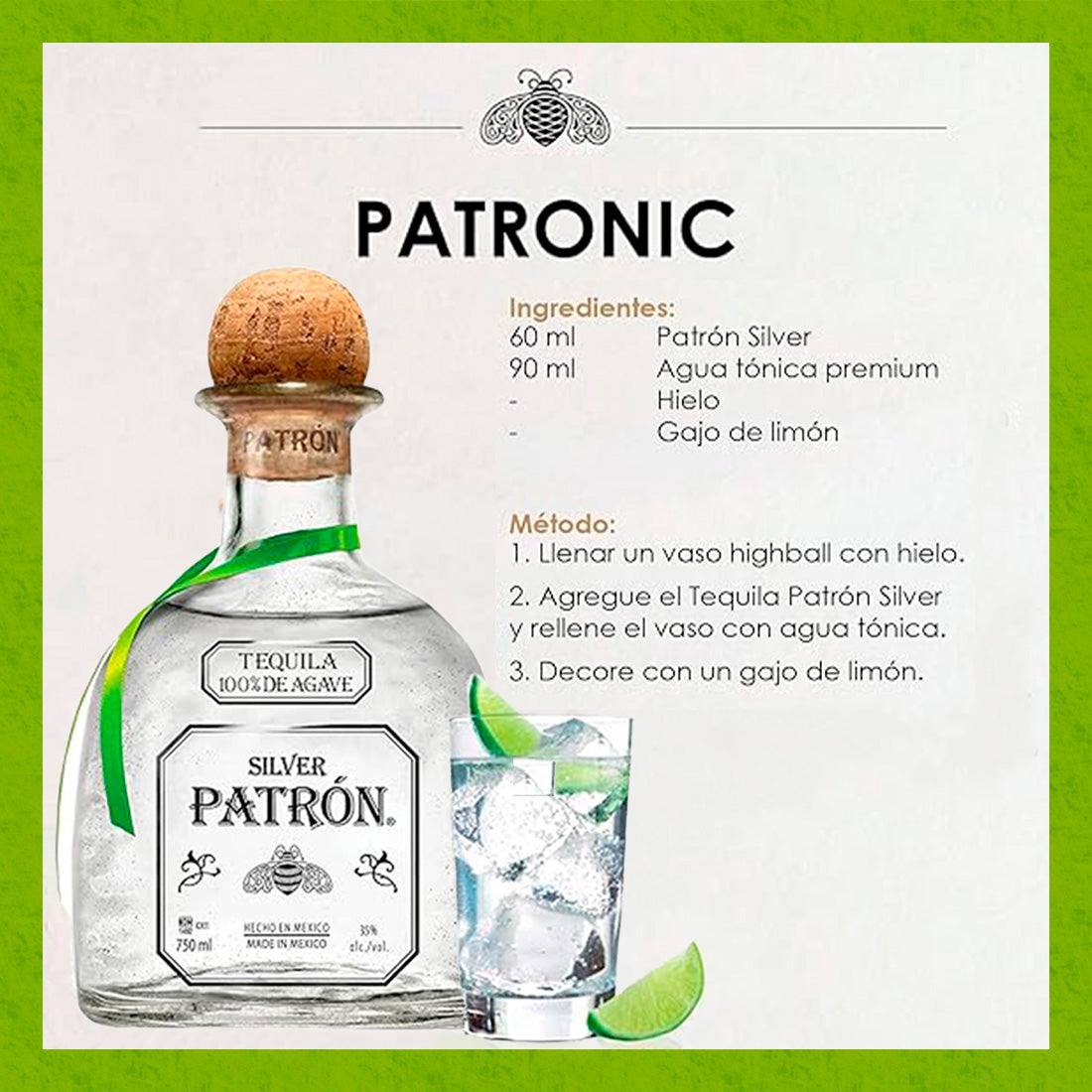 TEQUILA PATRON SILVER 750 ML