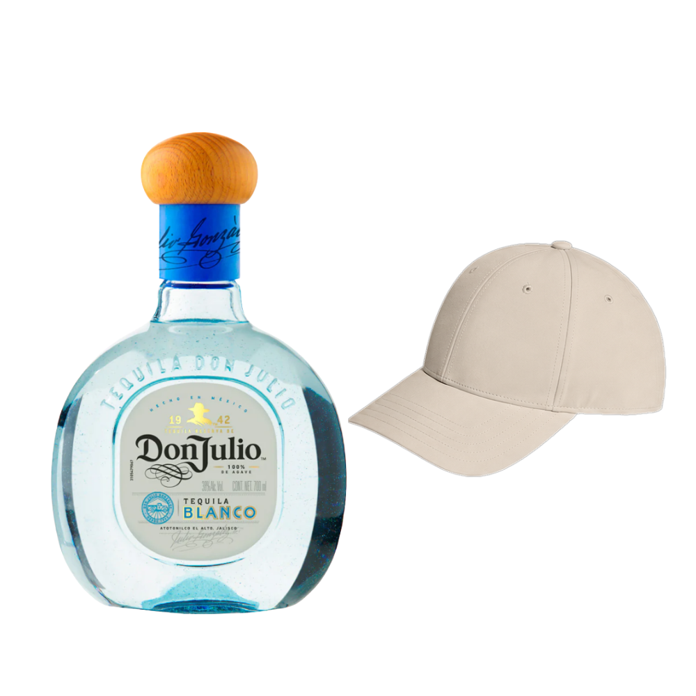 TEQUILA DON JULIO BLANCO 700 ML + GORRA
