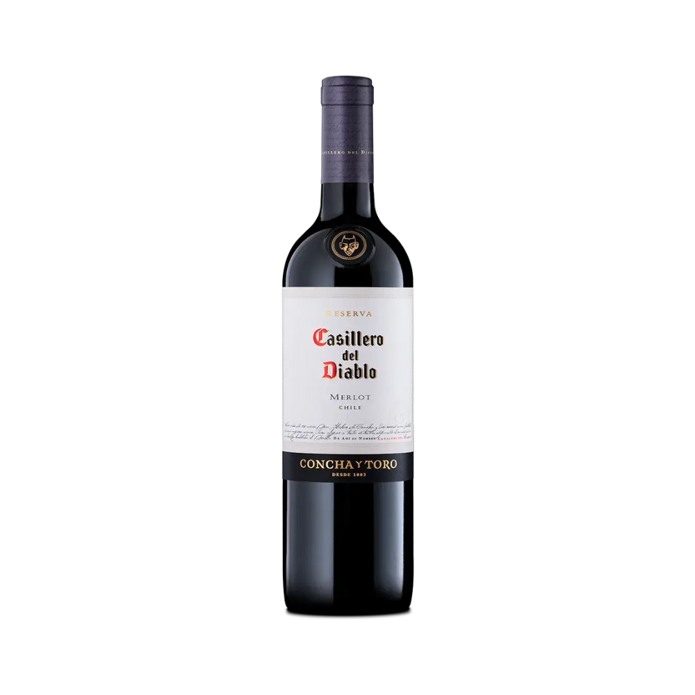 VINO TINTO CONCHA Y TORO CASILLERO DEL DIABLO MERLOT 750 ML