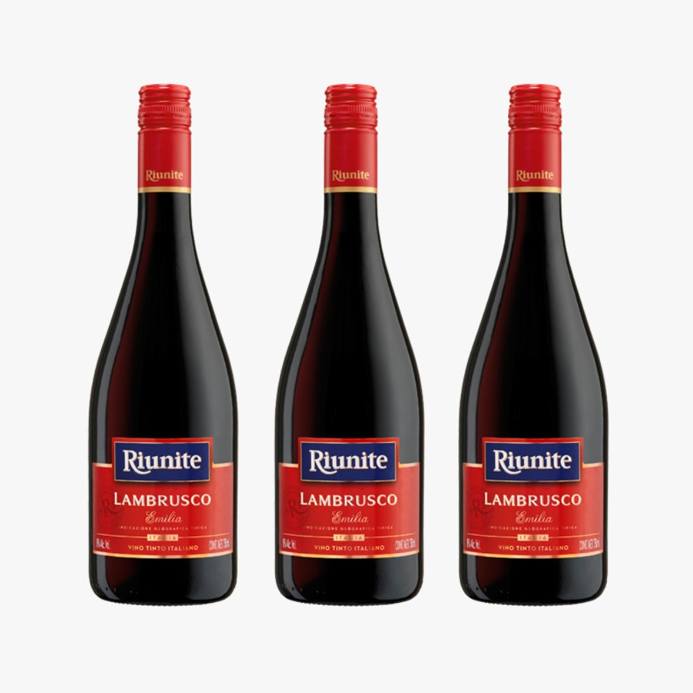 VINO TINTO RIUNITE LAMBRUSCO 750 ML (3 PIEZAS)